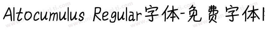 Altocumulus Regular字体字体转换